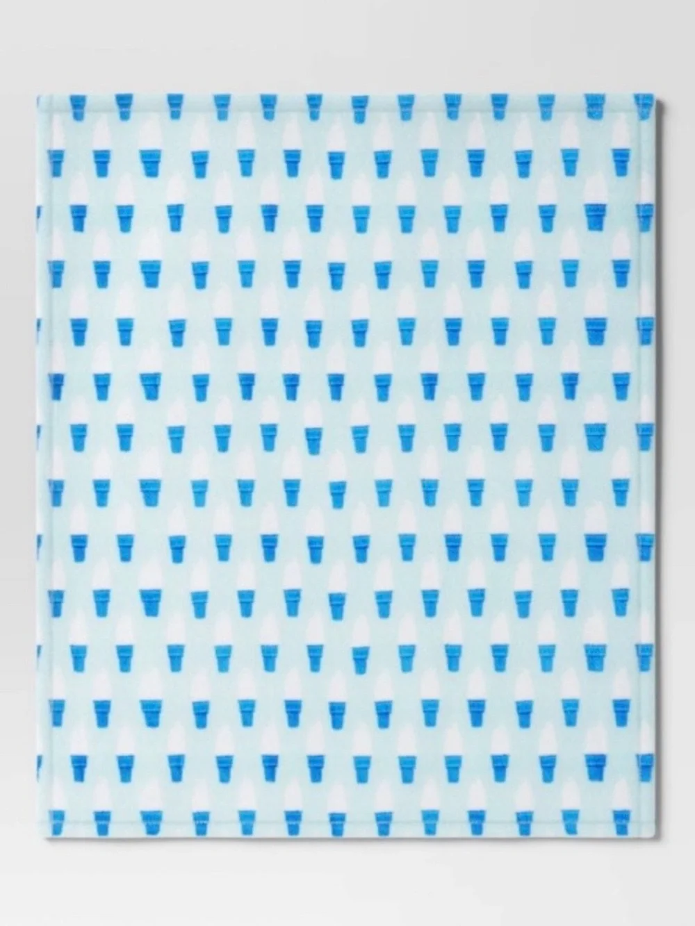 Ice Cream Cone Plush Throw Blanket Blue/White Summer Decor - Target